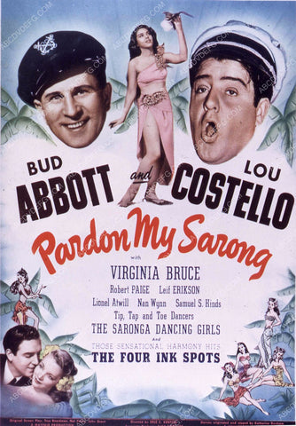 Bud Abbott Lou Costello Virginia Bruce film Pardon My Sarong 35m-8420