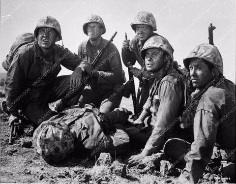 Forret Tucker John Agar and cast film The Sands of Iwo Jima 3602-17