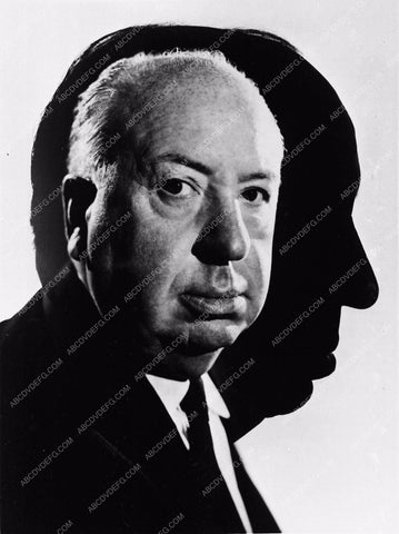 Alfred Hitchcock portrait with profile shadow 3609-04