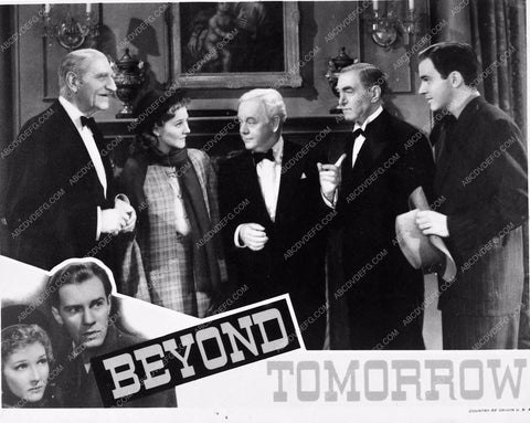 Richard Carlson Jean Parker & cast Christmas film Beyond Tomorrow 3629-07