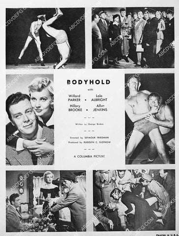 ad slick Willard Parker Lola Albright film Bodyhold 3644-05