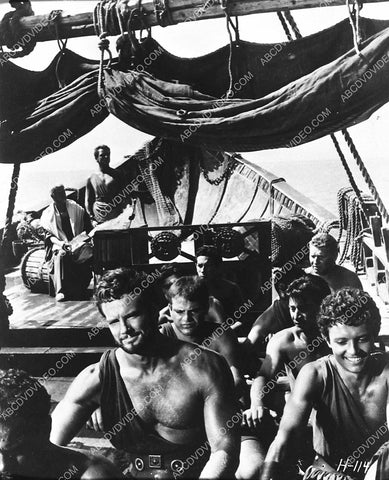 Steve Reeves and the slaves rowing the ship film Hercules Unchained 3698-12