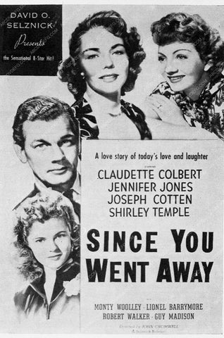 ad slick Jennifer Jones Shirley Temple Joseph Cotton Since You Went Away 3701-09