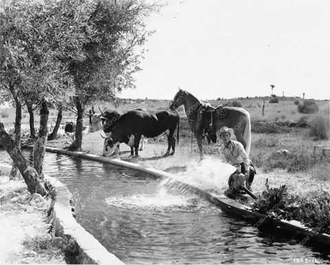Roy Rogers at watering hole Bells of Coronado 3713-35