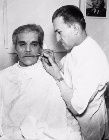 Boris Karloff Jack Pierce doing makeup Night Key 3725-22