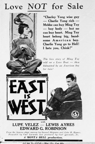 Lupe Velez Lew Ayres add slick film East Is West 3761-24