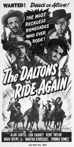 Lon Chaney Jr. add slick western film The Daltons Ride Again 3761-26