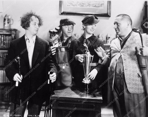 Three Stooges Moe Larry Curly Three Little Beers and golf clubs 3774-24