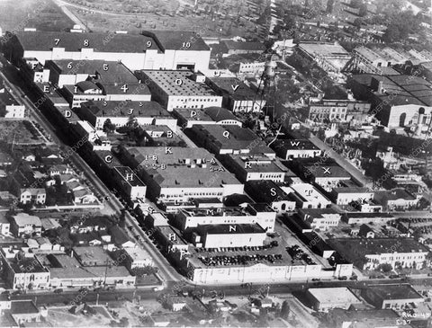 c 1940 historic Hollywood RKO Radio Pictures Studios aerial view 3790-06