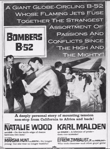 ad slick Bombers B-52 Natalie Wood Karl Malden 3809-02