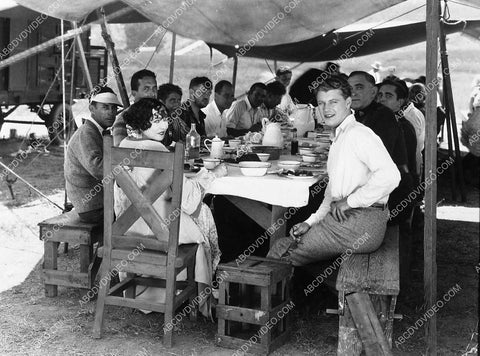 candid Lloyd Hamilton Ralph Fordes Harry Carey eating on location silent film Rose Marie 3839-03