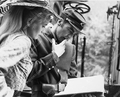 candid Eva Marie Saint Montgomery Clift go over the script film Raintree County 3839-32