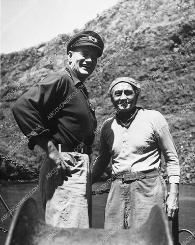 candid John Wayne Paul Fix go for a boat ride 3839-33