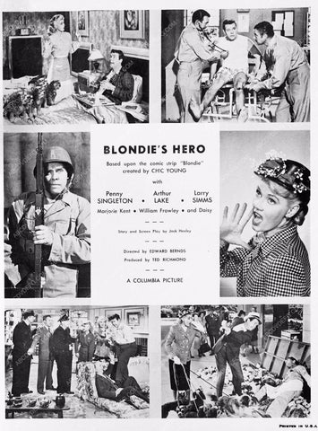 Penny Singleton Arthur Lake add slick Blondie's Hero 3926-01