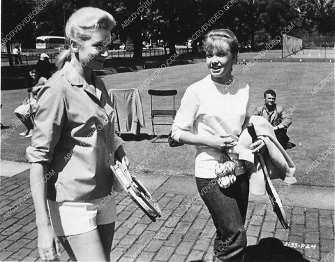Hayley Mills Deborah Kerr go for a game of tennis film The Chalk Garden 4004-07