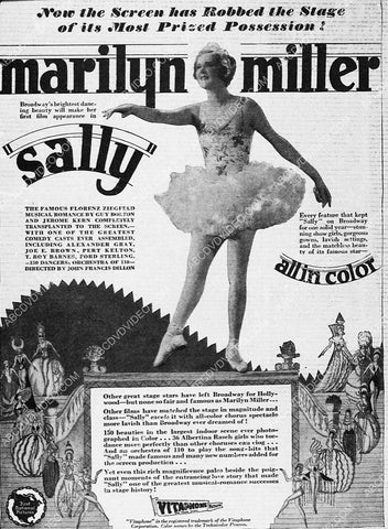 ad slick Marilyn Miller film Sally 4182-34