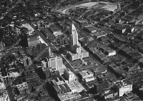 historic Los Angeles City Hall aerial view 4301-25