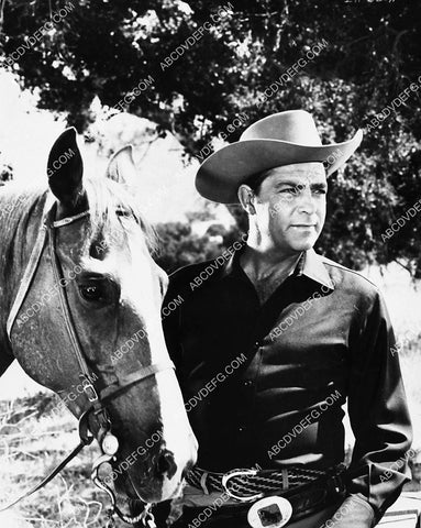 Dale Robertson w his horse TV The Iron Horse 4447-31