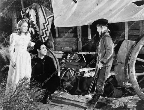Louise Stanley Johnny Mack Brown in Oregon Trail western film 4481-26