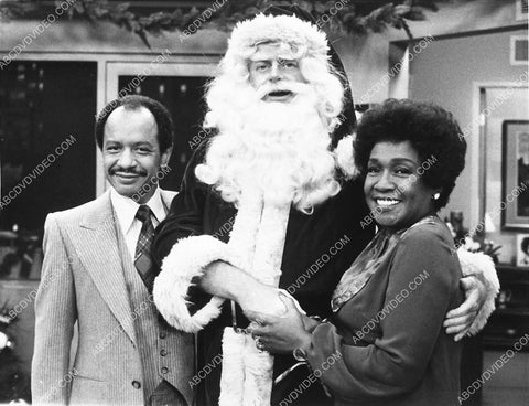 Sherman Hemsley Isabel Sanford get a visit from Santa Claus TV The Jeffersons 4586-17