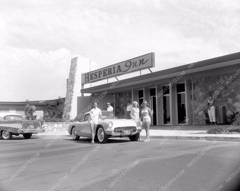 historic California Hesperia Inn hotel or lodge w/ vacationers 45bx01-35