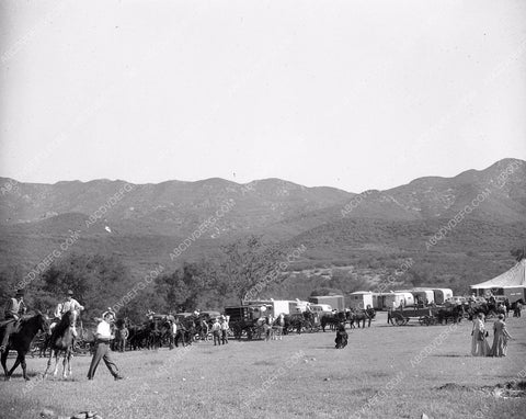 busses and equipment behind the scenes film The Fighting Kentuckian 45bx04-70