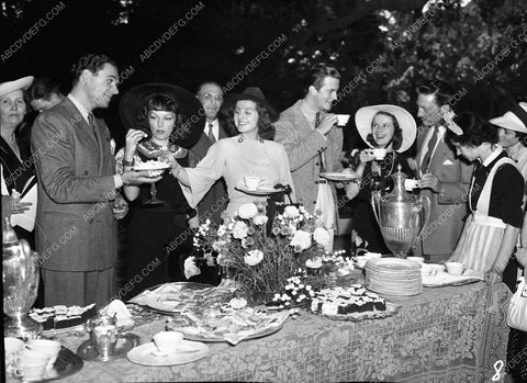 Warren William Lundigan at Hollywood Party enjoying the buffet 45bx05-29