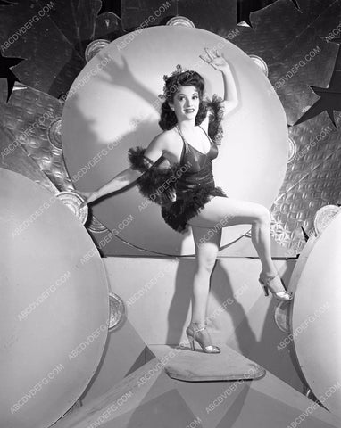 Beryl Wallace sexy pinup cheesecake with giant tambourines 45bx06-296
