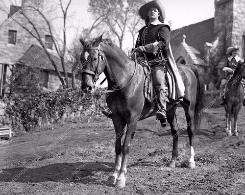 Cornel Wilde and horse at Fox backlot film Forever Amber 45fa-02