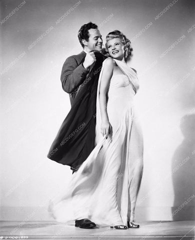 Rita Hayworth Larry Parks portrait in long gown Down to Earth 4638-29