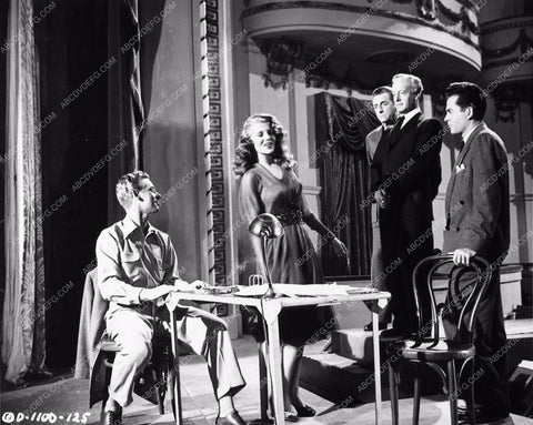 Rita Hayworth and cast on stage Down to Earth 4638-30