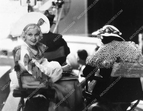 candid Jean Harlow in her chair at MGM Studio 4721-25