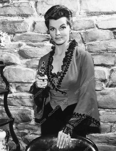 beautiful Lisa Gaye w her six shooter TV Tales of Wells Fargo 4844-20