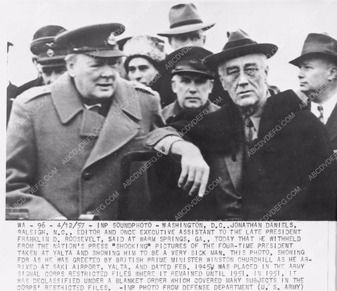 WWII Winston Churchill Franklin D Roosevelt 4b09-317