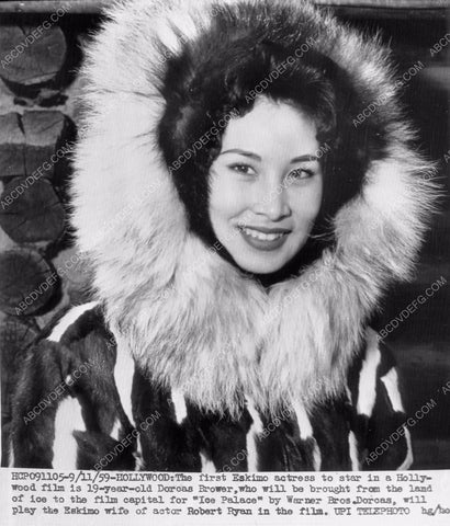 first Eskimo actress Dorcas Brower portrait in parka 4b09-613