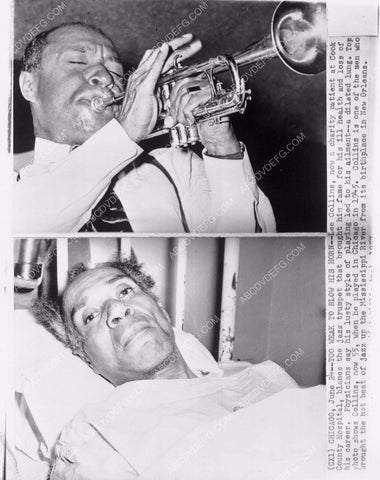 trumpeteer Lee Collins in bed Cook County hospital Chicago 4b10-087