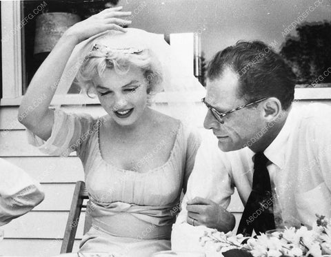 candid Marilyn Monroe Arthur Miller on their wedding day 5073-25