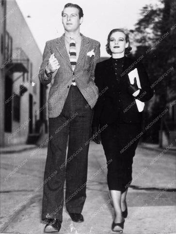 candid photo Frances Farmer Leif Erickson on studio backlot maybe 5118-26