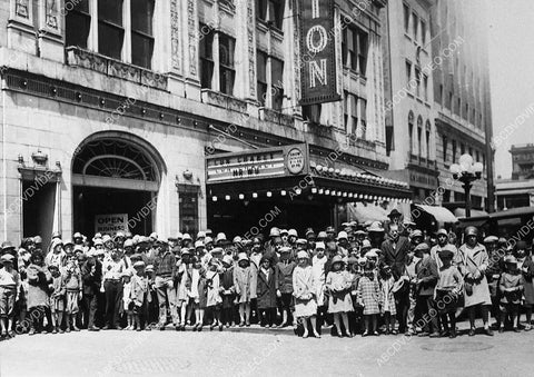 historic Los Angeles Hollywood Theatre Marquee crowd shows up for silent film Lon Chaney Mr Wu 5585-24