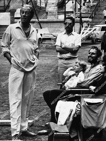 candid Rex Harrison & Charlton Heston on location film The Agony and the Ecstasy 5588a-013