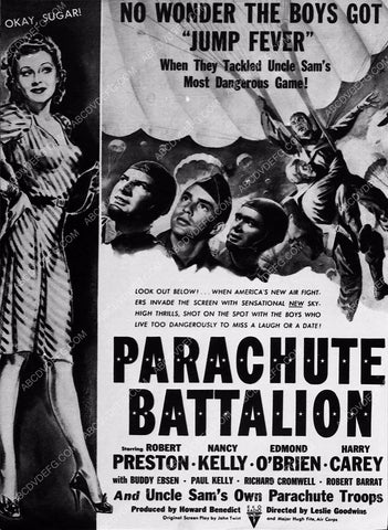 ad slick Nancy Kelly Robert Preston film Parachute Battalion 5597-03