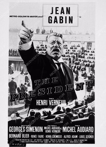 ad slick Jean Gabin film The President 5598-14