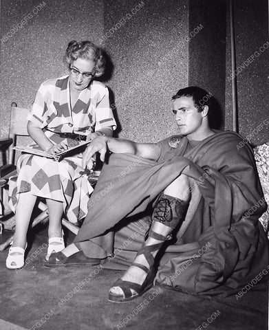 Marlon Brando relaxing on set film Julius Caesar 5717-10