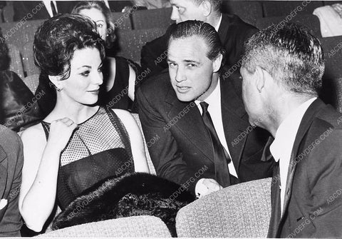 candid Joan Collins Marlon Brando attend film premiere 5717-11