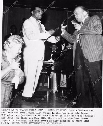 Sophie Tucker Ted Lewis Duke Ellington on stage Riviera Hotel Las Vegas 5765a-36