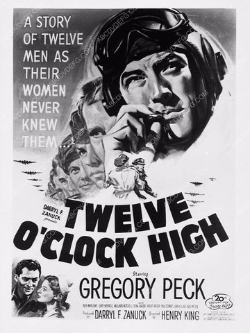 ad slick Gregory Peck film Twelve O'Clock High 5845-31