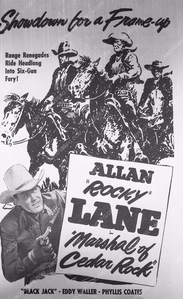 ad slick Allan Lane film Marshal of Cedar Rock 600203 ABCDVDVIDEO