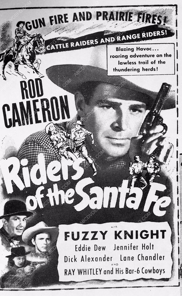 ad slick Rod Cameron Fuzzy Knight film Riders of the Santa Fe 6002-09 ...