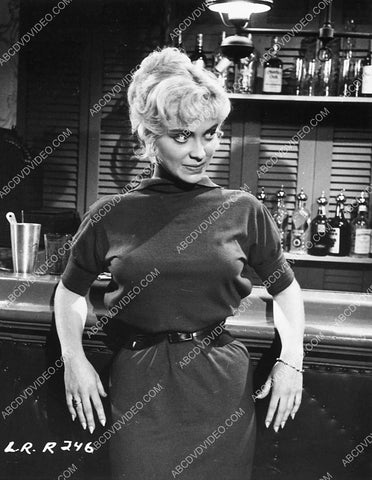 sexy Joy Harmon leaning on the bar film Let's Rock 6170-06