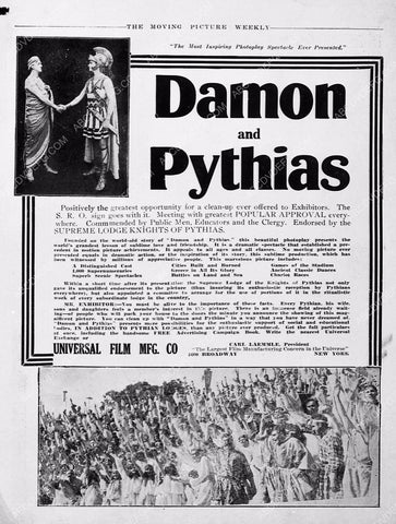 ad info Universal Studios silent film production Damon & Pythias 6272-06